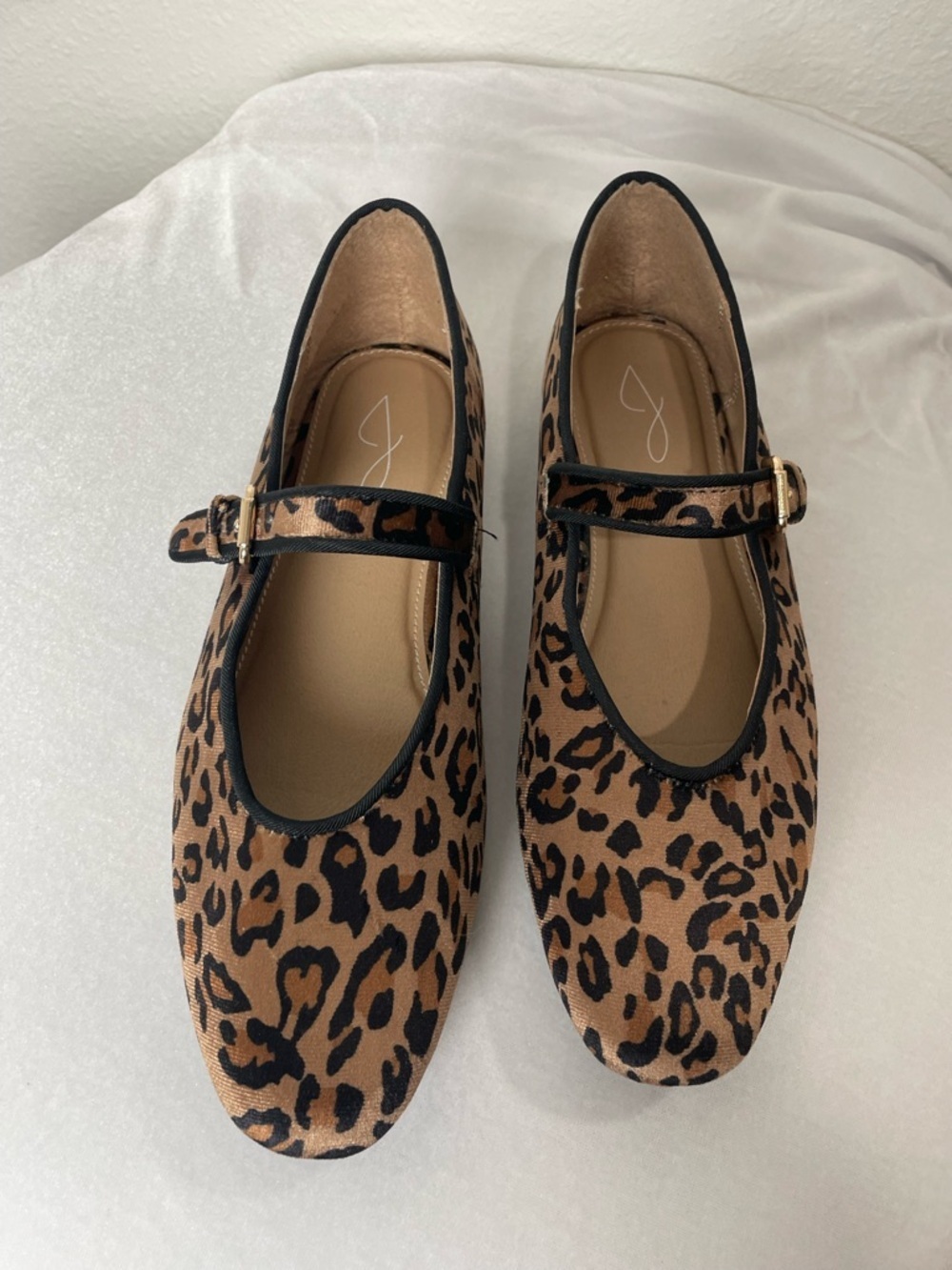 Josie Leopard Print Mary Jane Flats 7.5